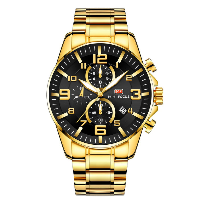 Gold Chronograph Steel Bracelet - MF0278G
