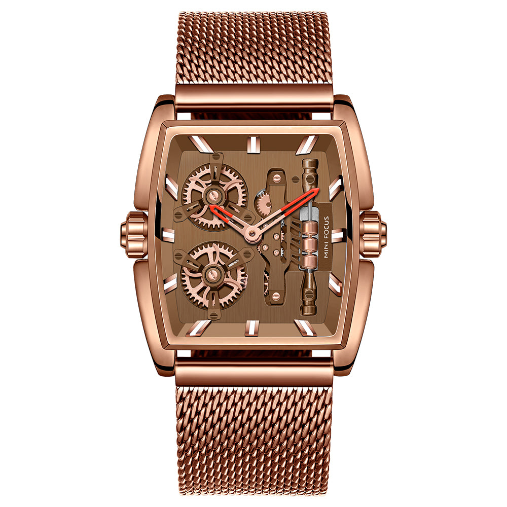 Rose Gold Brown Mesh