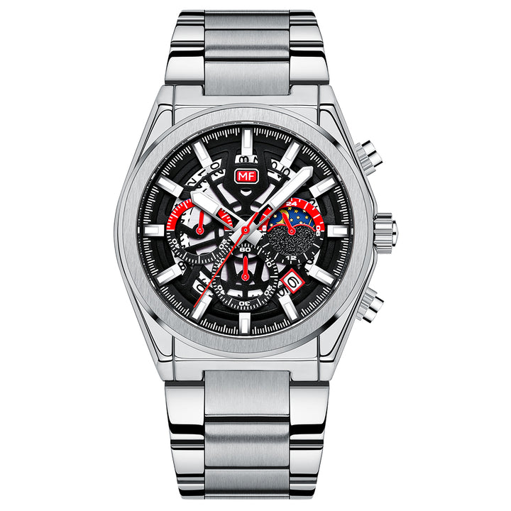 Skeleton Chronograph Steel Bracelet - MF0339G