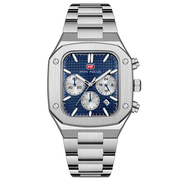 Square Chronograph Steel Bracelet - MF0414G
