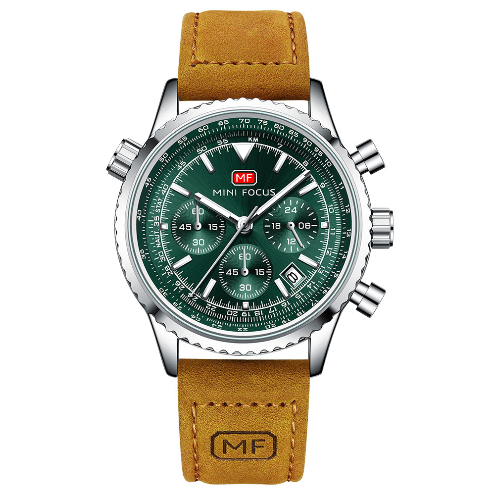 Silver Green Leather
