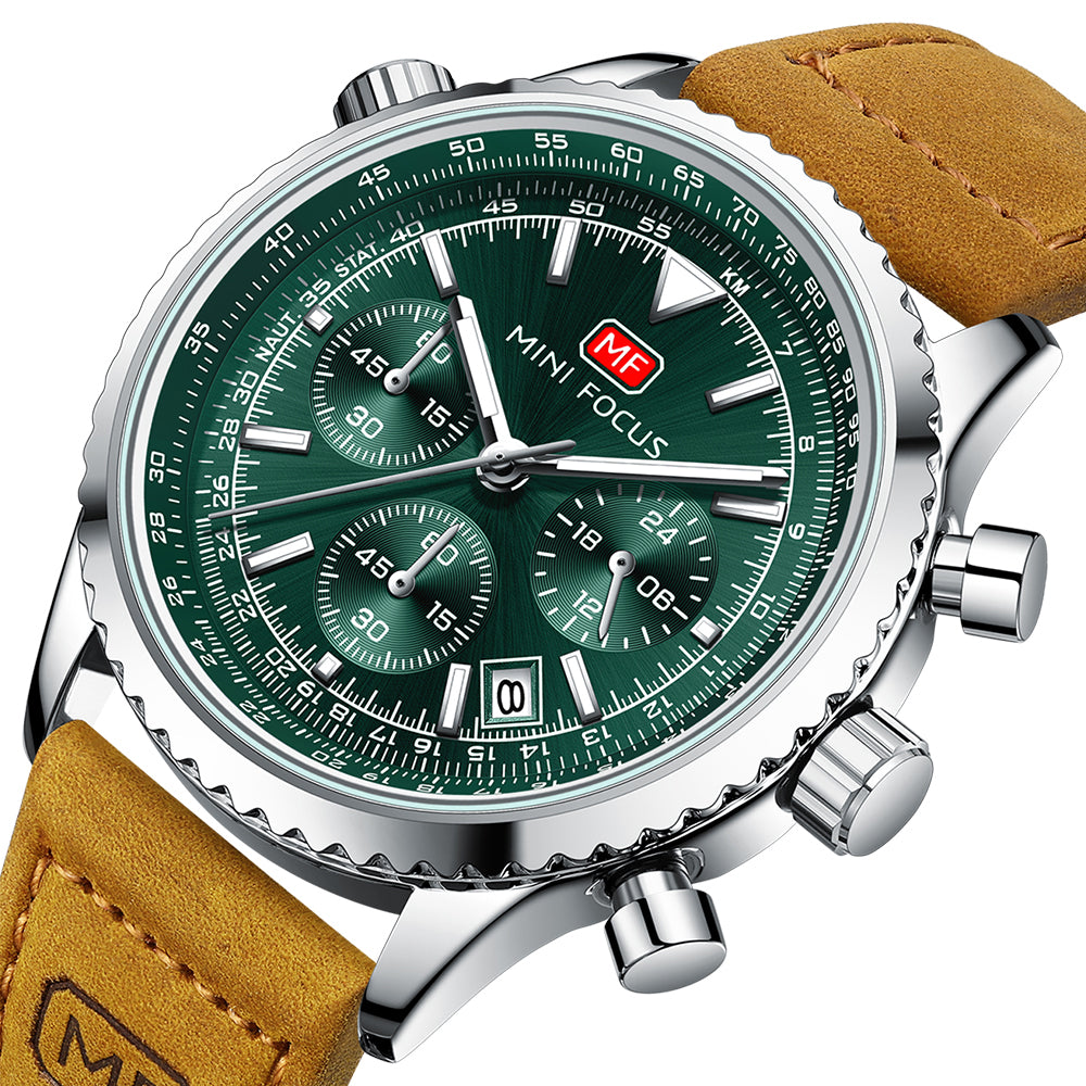Silver Green Leather