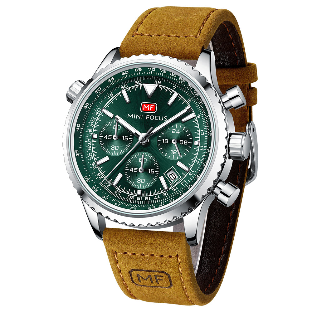 Silver Green Leather