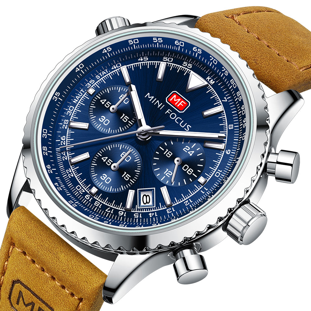 Silver Blue Leather
