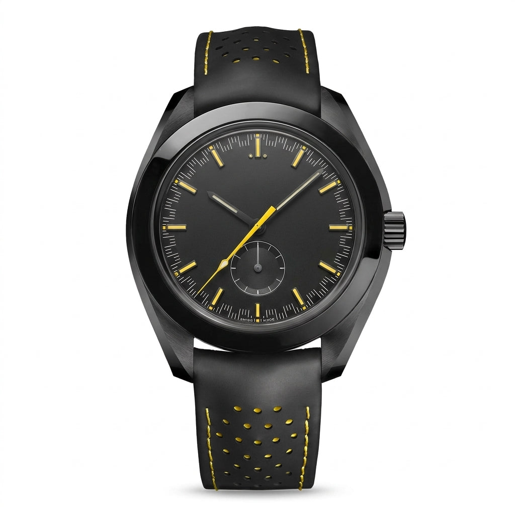 Black Ceramic Chronograph Manual 44 mm - Skeleton Dial, Yellow Accents SF-B2-125