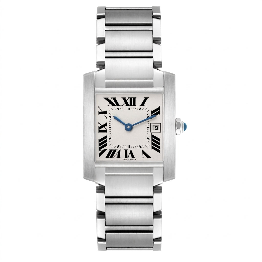 Rectangular Quartz Medium - Steel, Silver Dial, Steel Bracelet SF-B2-135